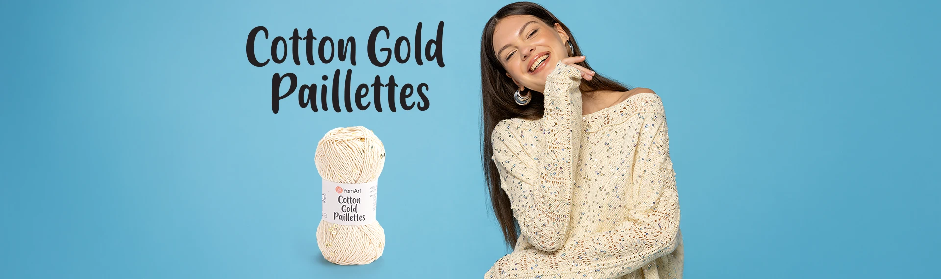Cotton Gold Paillettes